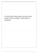 ATI MED PROCTORED EXAM 2022/2023 REAL EXAM 100 WITH CORRECT QUESTIONS & ANSWERS