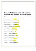 Hesi A2 Math Actual Exam with Correct Questions And Answers 2024-2025 Graded A+