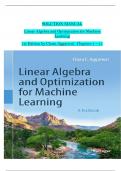 SOLUTION MANUAL Linear Algebra and Optimization for Machine  Learning 1st Edition by Charu Aggarwal. Chapters 1 – 11