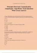 Principles Electronic Communication (Ampoloquio - SuperBook) Exam Questions With Correct Answers