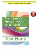 Psychiatric Mental Health Nursing 7th Edition, Sheila l,. Videbeck Test Bank