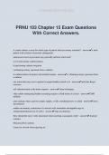 PRNU 103 Chapter 15 Exam Questions With Correct Answers.