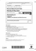 2024 EDEXCEL A-LEVEL ECONOMICS A PAPER 2 INCLUDING MARK SCHEME