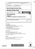 2024 EDEXCEL A-LEVEL ECONOMICS B PAPER 2 INCLUDING MARK SCHEME