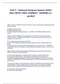 Unit 3 - National Airspace System (NAS) 2024 WITH 100% CORRECT- ANWERS A+  graded