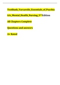 TestBank_Varcarolis_Essentials_of_Psychia tric_Mental_Health_Nursing_3rd Edition