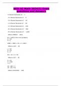 HESI A2 Math 2024|51 Exam questions and Answers