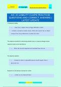 AIC 32 LIABILITY CLAIMS PRACTICES QUESTIONS AND CORRECT ANSWERS |  LATEST UPDATE