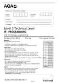 AQA A/AS LEVEL Unit 2 Computer programming   EXAM BEST FOR 2022 ACTUAL EXAM REVIEW