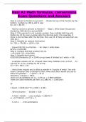 Hesi A2 Math formulas, conversions Exam Questions and Answers