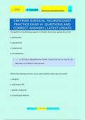 CERTIFIED SURGICAL TECHNOLOGIST  PRACTICE EXAM #1 QUESTIONS AND  CORRECT ANSWERS | LATEST UPDATE