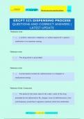 EXCPT 52% DISPENSING PROCESS QUESTIONS AND CORRECT ANSWERS |  LATEST UPDATE