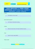 FGCU BIOLOGY 2- FINAL EXAM  (ERDMAN) QUESTIONS AND CORRECT  ANSWERS | LATEST UPDATE