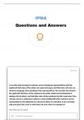 IPMA MODULES 1-8 PRACTICE EXAM QUESTIONS AND ANSWERS