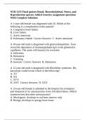 NUR 3125 Final quizzes Renal, Musculoskeletal, Neuro, and Reproduction quizzes Added Genetics assignment questions With Complete Solutions