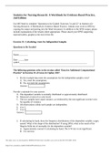 Week3 Exercise_3132Statistics for Nursing Research: A Workbook for Evidence-Based Practice, 2nd Edition