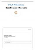 UCLA PHLEBOTOMY EXAM 4 QUESTIONS AND ANSWERS