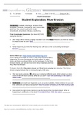 Exam (elaborations) Exam (elaborations) GIZMO Copy of KWAL 5 River Erosion Student Exploration: River Erosion Vocabulary: cutbank, discharge, erosion, flood, floodplain, meander, meandering river, oxbow lake, point bar, river speed, sediments, slope, stre