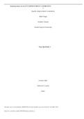 Exam (elaborations) NRS 490 Scholarly Article QUALITY IMPROVEMENT COMMITEES (NRS490) Running head: QUALITY IMPROVEMENT COMMITEES 1 Quality Improvement Committees Ruth Vinga Jennifer Zontini Grand Canyon University Course code: Instructor’s name Date: