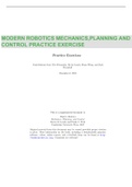 Modern Robotics Mechanics Planning and Control 1st Edition Lynch Solutions Manual