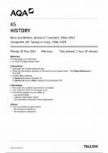 AQA AS HISTORY PAPER 2M QUESTION PAPER 2024 (7041/2M: Society in Crisis ,1906-1929)