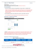 BIOL 202L Lab 17 Worksheet- Nutrition