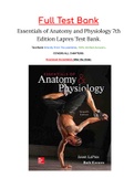 Essentials of Anatomy and Physiology 7th Edition Lapres Test Bank