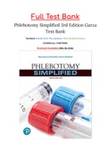 Phlebotomy Simplified 3rd Edition Garza Test Bank