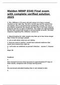 Walden NRNP 6540 Final exam with complete verified solution 2025