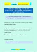 MODULE 2 NDNQI WOUNDS QUESTIONS AND CORRECT ANSWERS |  LATEST UPDATE