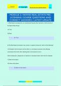 MODULE 2: HAWAII REAL ESTATE PRELICENSING COURSE QUESTIONS AND  CORRECT ANSWERS | LATEST UPDATE