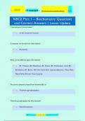 NBCE Part 1 – Biochemistry Questions  and Correct Answers | Latest Update