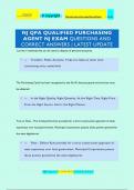 NJ QPA QUALIFIED PURCHASING  AGENT NJ EXAM QUESTIONS AND  CORRECT ANSWERS | LATEST UPDATE