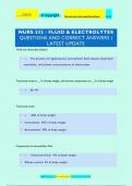 NURS 232 - FLUID & ELECTROLYTES QUESTIONS AND CORRECT ANSWERS |  LATEST UPDATE