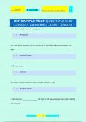 OIT SAMPLE TEST QUESTIONS AND  CORRECT ANSWERS | LATEST UPDATE