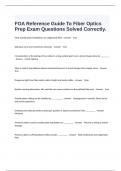  FOA Reference Guide To Fiber Optics Prep Exam Questions Solved Correctly.