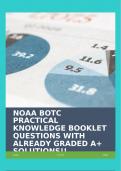 NOAA BOTC PRACTICAL KNOWLEDGE BOOKLET QUESTIONS WITH ALREADY GRADED A+ SOLUTIONS!!