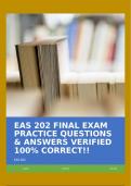 EAS 202 FINAL EXAM PRACTICE QUESTIONS & ANSWERS VERIFIED 100% CORRECT!!