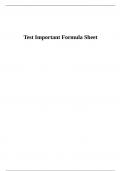 Test Important Formula Sheet