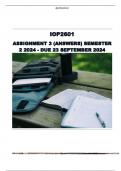 IOP2601 ASSIGNMENT 3 ( ANSWERS) SEMESTER 2 2024 - DUE 23 SEPTEMBER 2024 (UNISA)