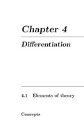 Differentiation- Elements of Theory Easy and Unique Notes of Mathematics 