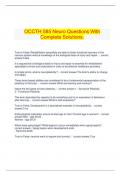  OCCTH 585 Neuro Questions With Complete Solutions.