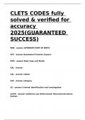 CLETS CODES fully solved & verified for accuracy 2025(GUARANTEED SUCCESS).