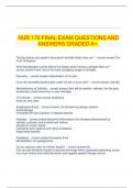  NUR 176 FINAL EXAM QUESTIONS AND ANSWERS GRADED A+.