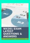 WX301 EXAM LATEST QUESTIONS & ANSWERS SCORED A+