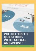 WX 301 TEST 2 QUESTIONS WITH ACTUAL ANSWERS!!