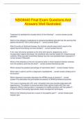  NSG6440 Final Exam Questions And Answers Well Illustrated.