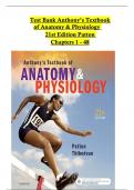 TEST BANK For Anthony’s Textbook of Anatomy and Physiology, 21st Edition by Patton, Verified Chapters 1 - 48, Complete Newest Version