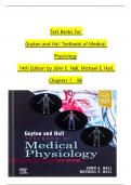 TEST BANK For Guyton and Hall Textbook of Medical Physiology, 14th Edition by John E. Hall; Michael E. Hall, Verified Chapters 1 - 86, Complete Newest Version