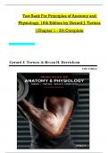 TEST BANK For Principles of Anatomy and Physiology, 16th Edition by Gerard J. Tortora, Verified Chapters 1 - 29, Complete Newest Version